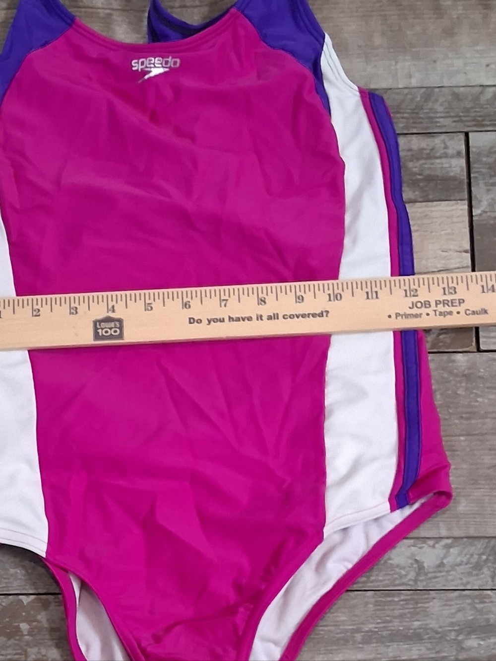Speedo Pink Purple Sporty Girl's Infinity Racerback One Piece Swimsuit Size 16 - Picture 3 of 7